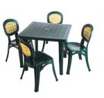 Комплект мебели из пластика Кертоза т.зел.(квадратный стол)