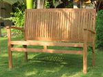 Скамья из тика садовая с подлокотниками 2х местная "Бали-150"
